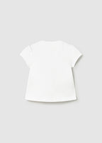 Mayoral tricou fete 0-18 luni White-Rose cu fructe si flori