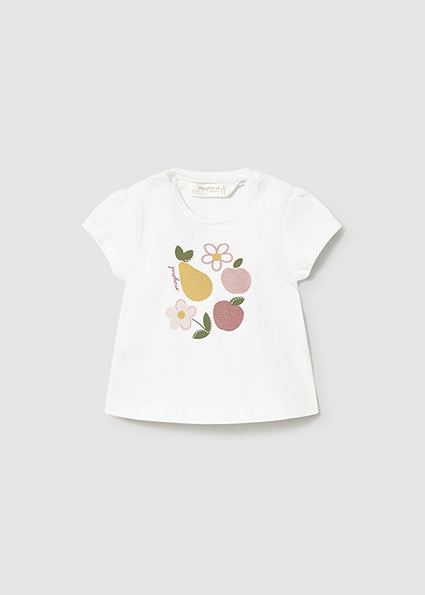 Mayoral tricou fete 0-18 luni White-Rose cu fructe si flori Imagine principală a produsului