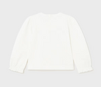 Mayoral tricou fete imprimat 12-36 luni Off-white pisica