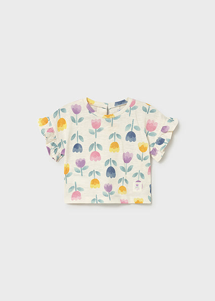 Mayoral tricou fete cu imprimeu 12-48 luni Lilac cu lalele