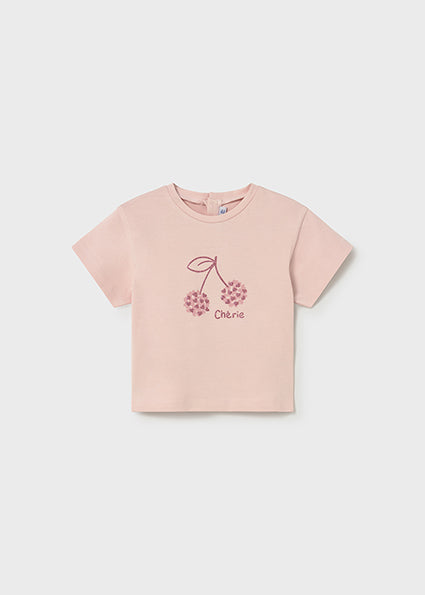 Mayoral tricou fete maneca scurta basic 12-48 luni Peonia - Cherie