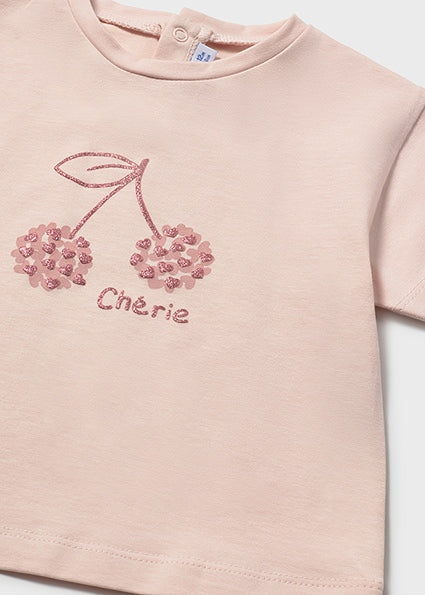 Mayoral tricou fete maneca scurta basic 12-48 luni Peonia - Cherie