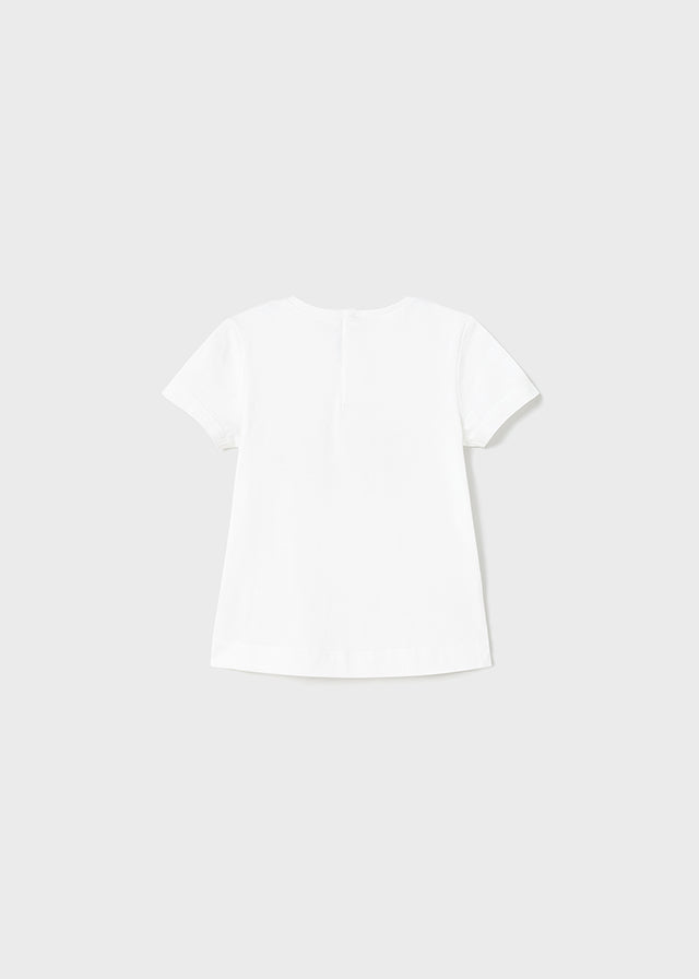 Mayoral tricou fete maneca scurta12-36 luni Alb cu inimioare