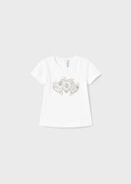 Mayoral tricou fete maneca scurta12-36 luni Alb cu inimioare