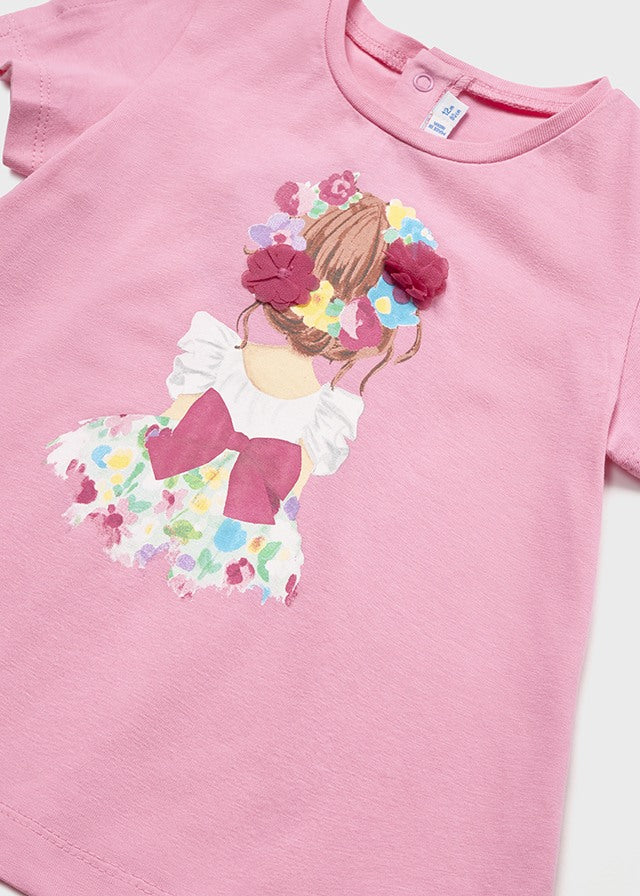 Mayoral tricou fete maneca scurta12-36 luni Rozaliu
