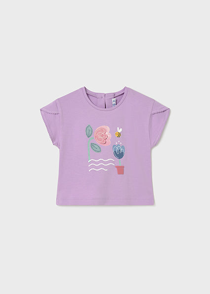 Mayoral tricou fete de vara cu imprimeu 12-48 luni Lilac Imagine principală a produsului