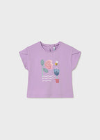 Mayoral tricou fete de vara cu imprimeu 12-48 luni Lilac