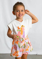 Mayoral tricou fete de vara cu imprimeu papusi 5-10 ani Crudo-Blossom