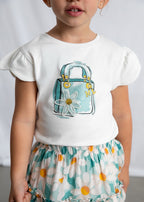 Mayoral tricou fete de vara cu serigrafie 5-10 ani Crudo-lake