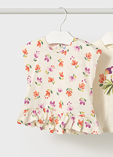 Mayoral tricou fetite cu imprimeu 12-48 luni Carrot cu flori