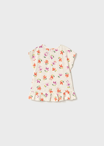 Mayoral tricou fetite cu imprimeu 12-48 luni Carrot cu flori Imagine secundară a produsului