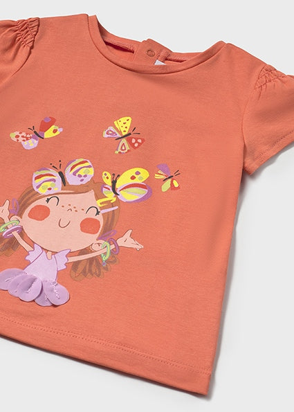 Mayoral tricou fetite cu imprimeu si aplicatii 6-48 luni Carrot