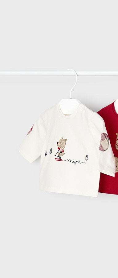 Mayoral bluza baieti cu maneca lunga 0-18 luni, Alb-Mistletoe