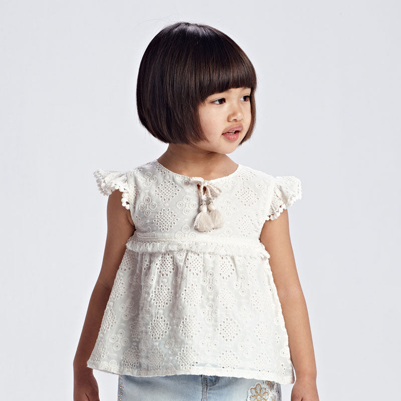 Mayoral bluza fete sifon brodat 4-9 ani