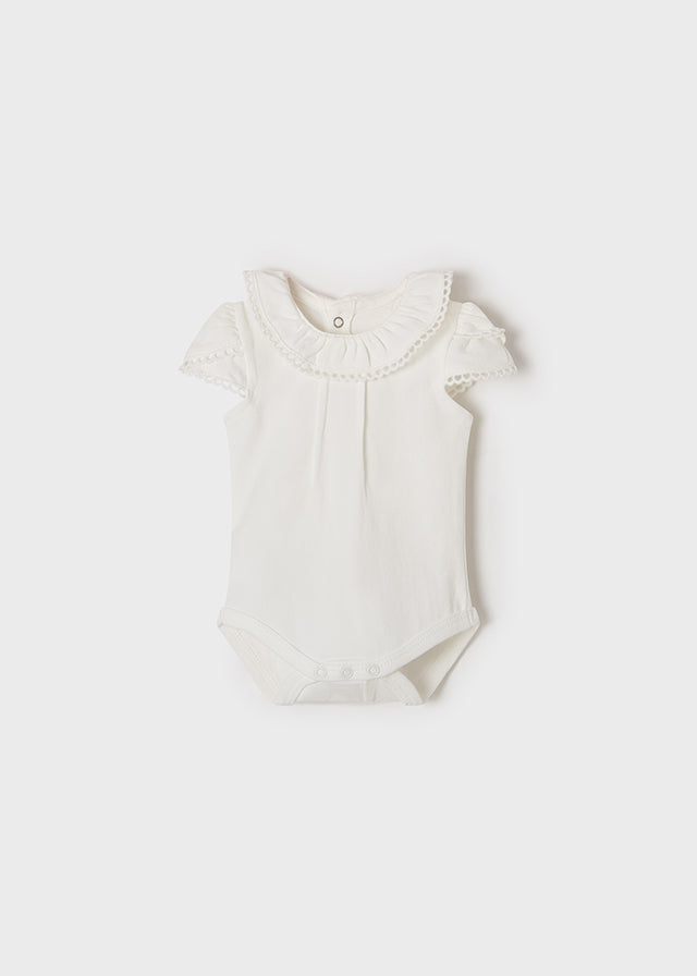 Mayoral body fete cu maneca scurta 0-18 luni, Off-white 01 Imagine principală a produsului
