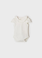 Mayoral body fete cu maneca scurta 0-18 luni, Off-white 01