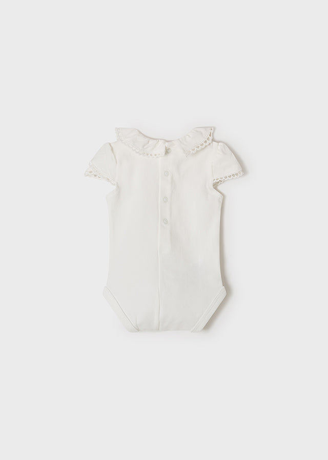Mayoral body fete cu maneca scurta 0-18 luni, Off-white Imagine secundară a produsului