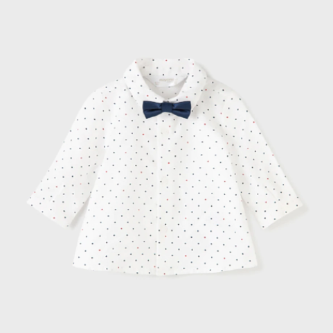 Mayoral camasa baieti cu papion 0-18 luni, White-Navy 01 Imagine principală a produsului