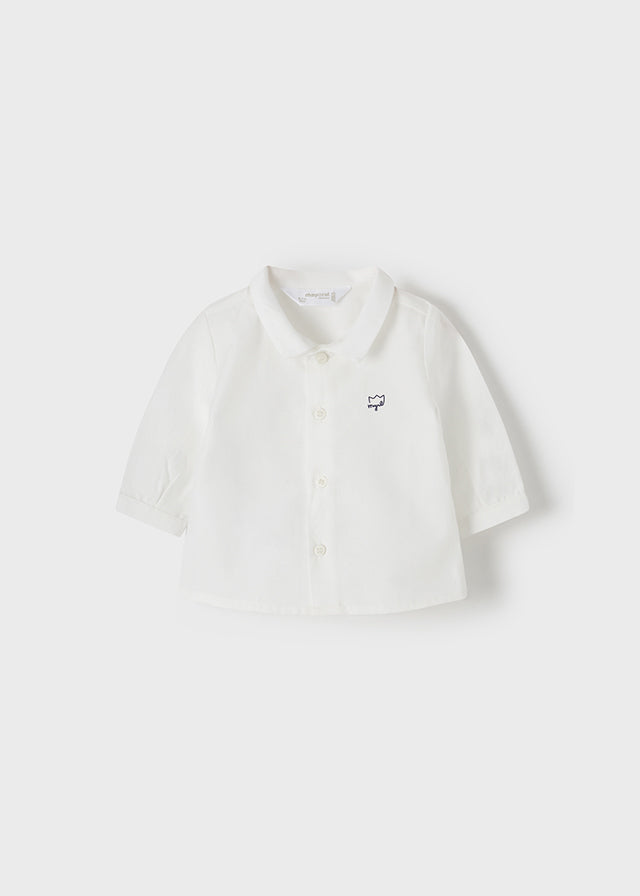 Mayoral camasa baieti maneca lunga 0-18 luni, Off-white 01 Imagine principală a produsului