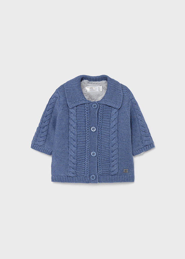 Mayoral cardigan baieti tricot cu blanita 0-18 luni, Cerulean 01