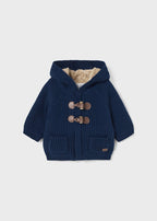Mayoral cardigan baieti tricot cu gluga 0-18 luni, Night blue