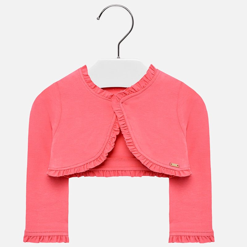 Mayoral cardigan fete scurt cu volanase 12-36 luni Coral 1412-079.01