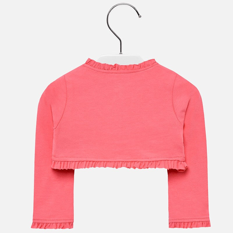 Mayoral cardigan fete scurt cu volanase 12-36 luni Coral 1412-079.02