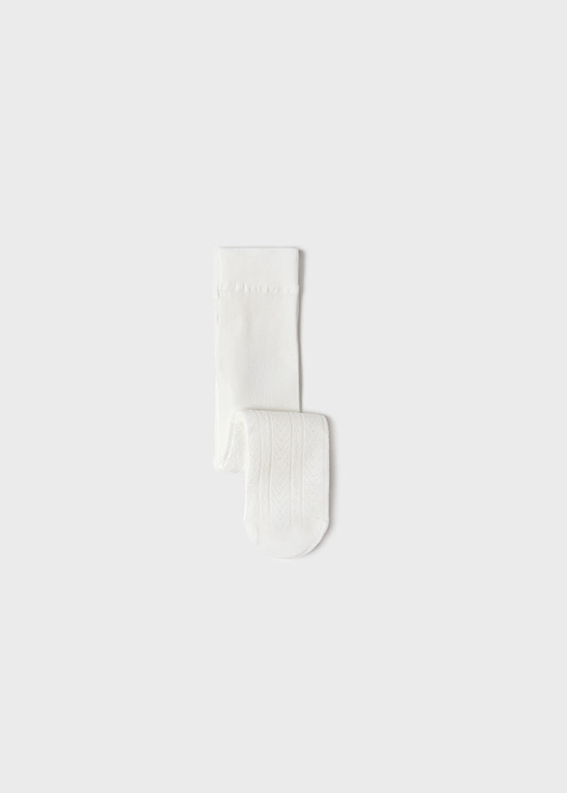 Mayoral ciorap cu chilot fete perforati 0-18 luni, Off-white Imagine principală a produsului
