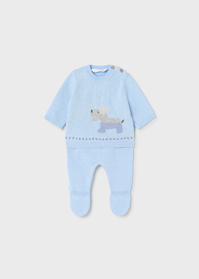 Mayoral compleu baieti 2 piese tricot 0-18 luni, Sky Imagine principală a produsului