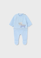 Mayoral compleu baieti 2 piese tricot 0-18 luni, Sky