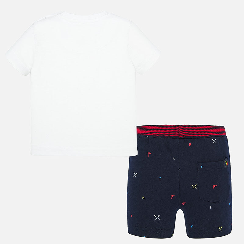 Mayoral compleu baieti de vara 2 piese pentru 0-12 luni, Navy blue Imagine secundară a produsului