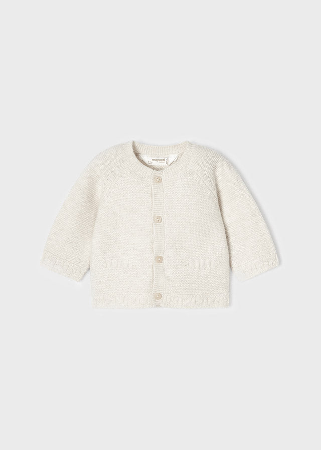 Mayoral jacheta baieti tricot 0-18 luni, Milk vigore 2391-046 01