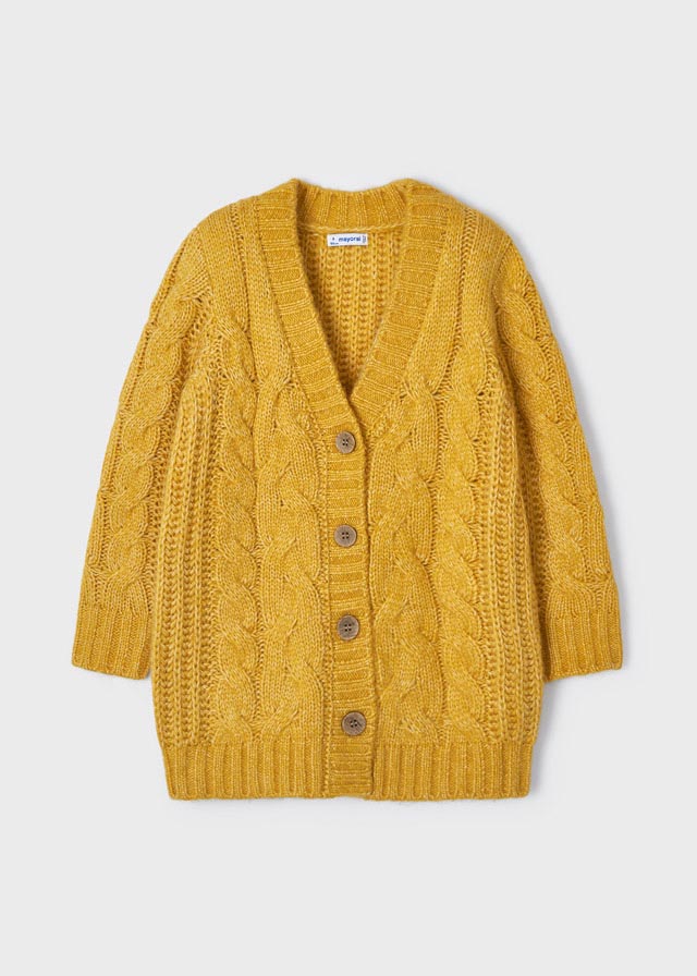 Mayoral jacheta fete tricot cu impletituri 4-9 ani, Miere vigore