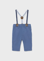Mayoral pantalon baieti cu bretele 0-18 luni, Cerulean 2520-029 01