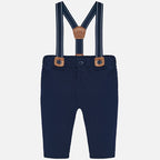 Mayoral pantalon lungi baieti cu bretele 0-12 luni, Navy 01
