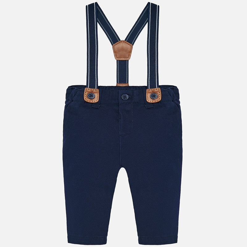 Mayoral pantalon lungi baieti cu bretele 0-12 luni, Navy 01