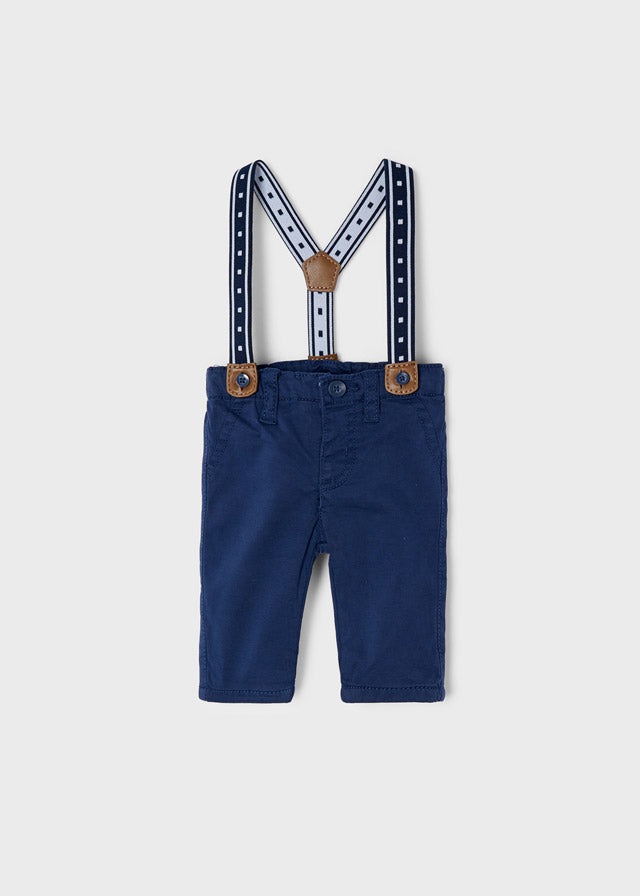 Mayoral pantaloni baieti lungi cu bretele 0-18 luni, Night blue