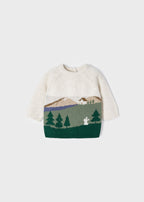 Mayoral pulover baieti jacquard 0-18 luni, Forest