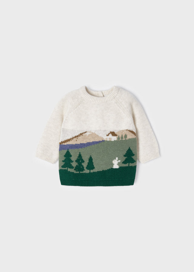 Mayoral pulover baieti jacquard 0-18 luni, Forest