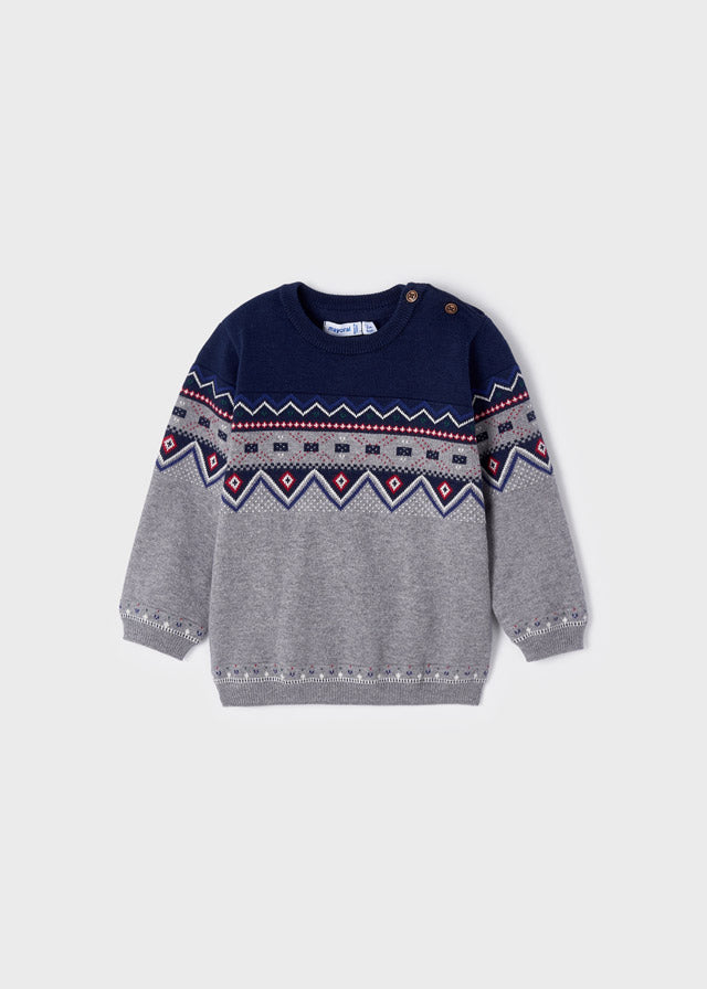 Mayoral Pulover baieti jacquard 12-36 luni, Roca vigore Imagine principală a produsului