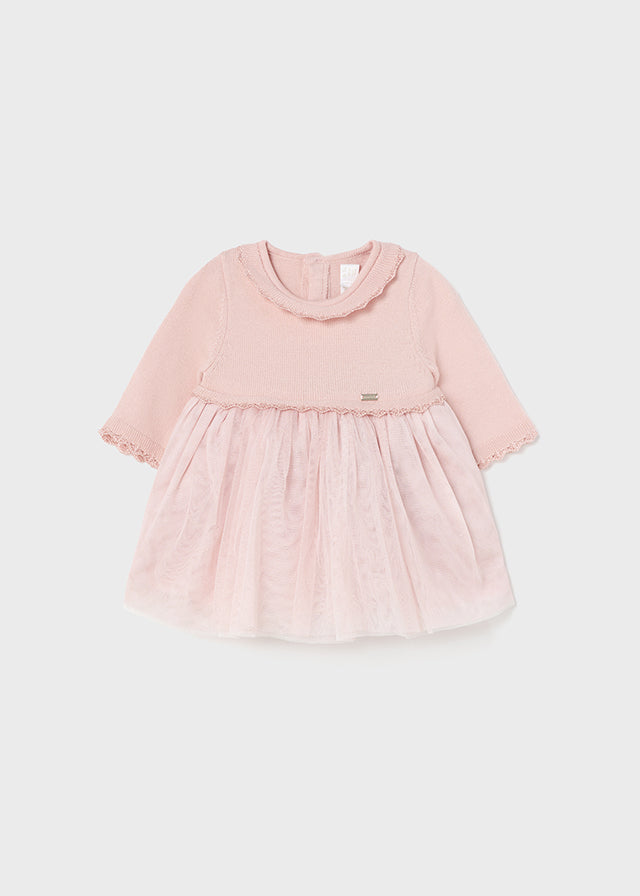 Mayoral rochie fete ceremonie combinata 0-18 luni, Baby pink