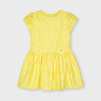 Mayoral rochita fete jacquard cu flori  4-9 ani, Galben 01