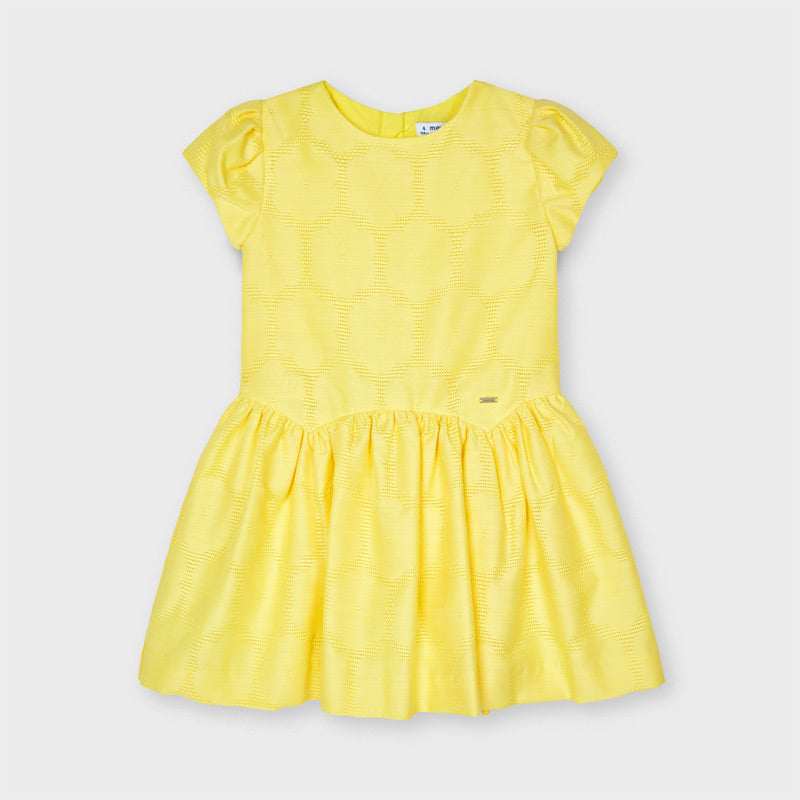 Mayoral rochita fete jacquard cu flori  4-9 ani, Galben 01