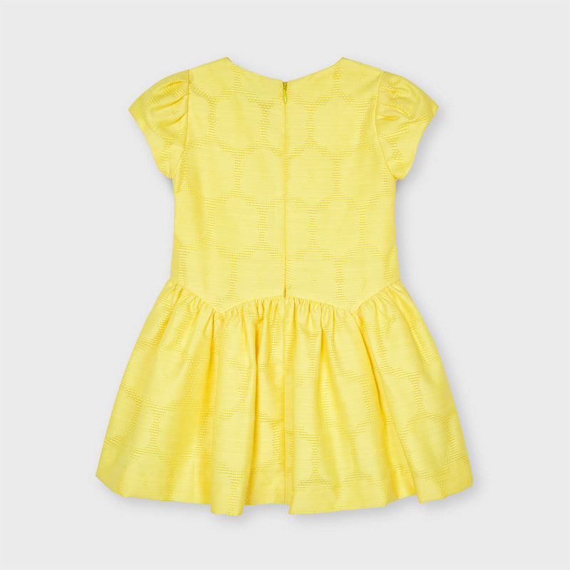 Mayoral rochita fete jacquard cu flori  4-9 ani, Galben Imagine secundară a produsului