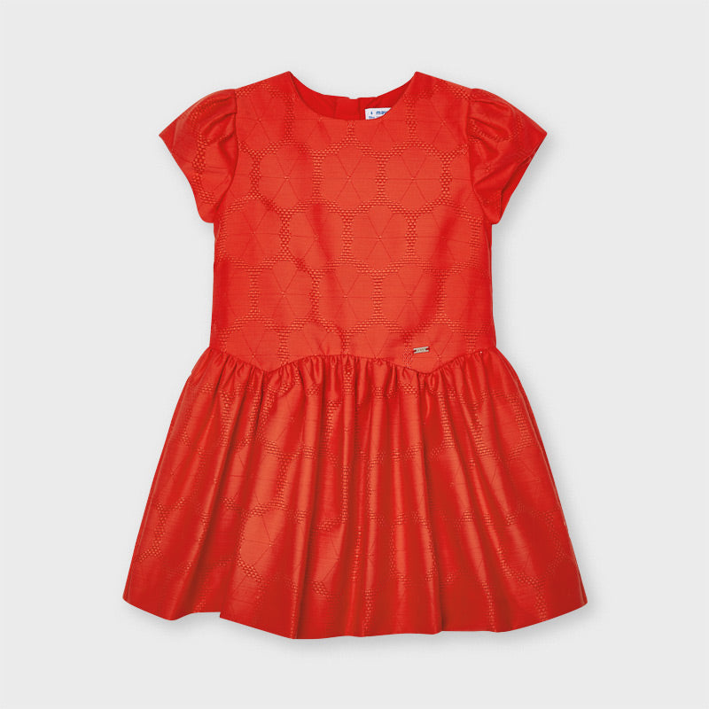 Mayoral rochita fete jacquard cu flori  4-9 ani, Persimon 01 Imagine principală a produsului
