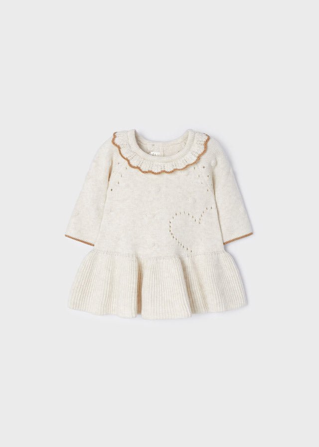 Mayoral rochita fete tricot 0-18 luni, Milk vigore