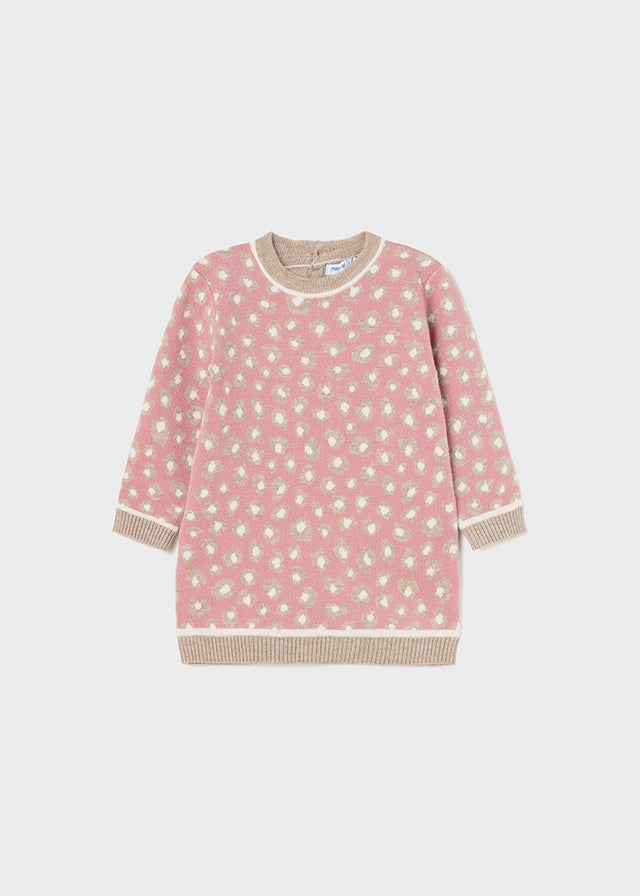 Mayoral rochita fete tricot cu animal print 6-36 luni, Blush Imagine principală a produsului
