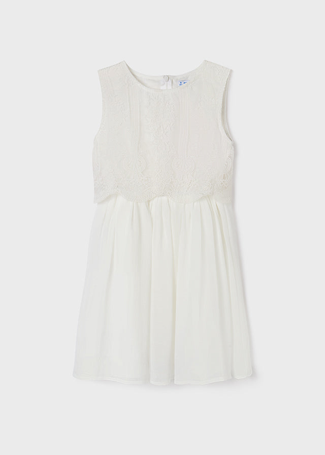 Mayoral rochita fete vara combinata 10-16 ani, Off-white 01