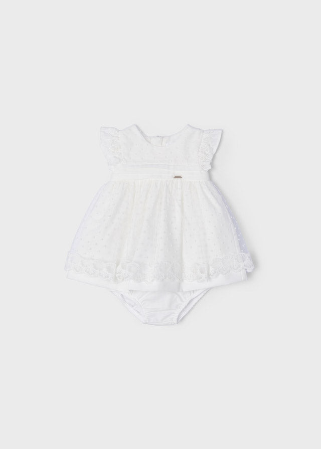 Mayoral rochita fete vara cu chilotei 0-18 luni, Off-white 01