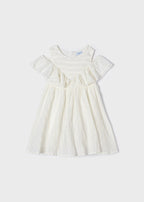 Mayoral rochita fete vara cu dantela 2-9 ani, Off-white 01